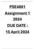 PSE4801 ASSIGNMENT 1 ANSWERS 2024