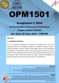 OPM1501 Assignment 2 (COMPLETE ANSWERS) 1 2024 (839194) - DUE 21 June 2024 