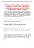 SCCJA Pre-Academy Block 4-Basic Collision Reporting, Uniform Traffic Ticket, Basic Collision Investigation, Vehicle Tactics, Mind Armor questions with correct answers|100% verified|59 pages