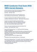 BNSF Conductor Final Exam With 100% Correct Answers. 