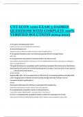 UNT ECON 1100 EXAM 3 DADRES QUESTIONS WITH COMPLETE 100% VERIFIED SOLUTIONS 2024/2025