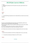 NR 320 Quiz Answers Midterm  (Latest 2024 / 2025) Questions and Answers (Verified Answers)