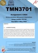 TMN3701 Assignment 2 (COMPLETE ANSWERS) 2024 (781160) - DUE 9 May 2024