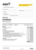 2023 AQA A-level BUSINESS 7132/2 Paper 2 Business 2 Question Paper & Mark scheme (Merged) June 2023 [VERIFIED]