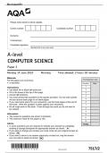 A-Level AQA 2023 Computer Science Paper 2