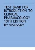 Test Bank Introduction to Clinical Pharmacology 10th Edition Visovsky All Chapters |A+ ULTIMATE GUIDE 2021