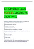 CTRS Practice Exam  VERIFIED SOLUTIONS  100% PASS
