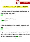 IVY TECH APHY 101 Exam Expected Questions and Answers (Verified by Expert)