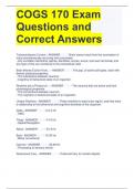 COGS 170 Exam Questions and Correct Answers