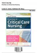 Test Bank for Priorities in Critical Care Nursing, 8th Edition by Lough, 9780323531993, Covering Chapters 1-27 | Includes Rationales