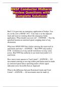 BNSF Conductor Midterm Review Questions with Complete Solutions