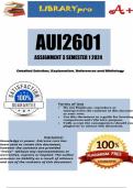 AUI2601 Assignment 3 (COMPLETE ANSWERS) Semester 1 2024 (181077) - DUE 1 May 2024