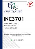 INC3701 Assignment 2 (DETAILED ANSWERS) 2024 - DISTINCTION GUARANTEED