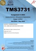 TMS3731 Assignment 2 (DETAILED ANSWERS) 2024 - DISTINCTION GUARANTEED