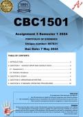 CBC1501 Assignment 3 PORTFOLIO (COMPLETE ANSWERS) Semester 1 2024 (807631) - DUE 7 May 2024 