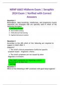 NRNP 6665 Midterm Exam | Seraphin 2024 Exam | Verified with Correct Answers | Walden