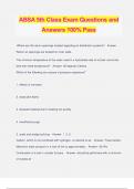 ABSA 5th Class Exam Questions and Answers 100% Pass