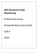 NCC EFM (PROFESSIONAL ISSUES) COMPREHENSIVE EXAM GUIDE Q & A 2024