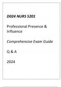 (WGU D024) NURS 5201 PROFESSIONAL PRESENCE & INFLUENCE COMPREHENSIVE EXAM GUIDE