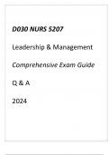 (WGU D030) NURS 5207 Leadership & Management Comprehensive Exam Q & A 2024