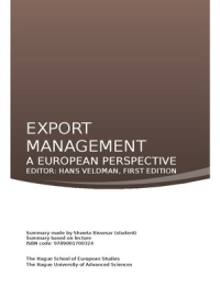 Summary Export Management - H. Veldman