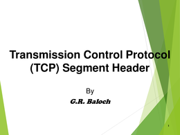 TCP/IP Industry Standard_19-TCP Header 