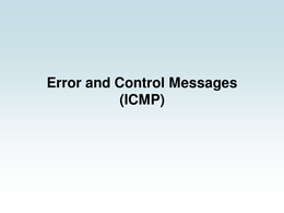 TCP/IP Industry Standard_17-ICMP