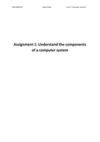 Unit 2 Computer Systems - P1 , P2, P3, M1, D1