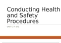 Unit 27 - Understanding Health and Safety in the Business Workplace