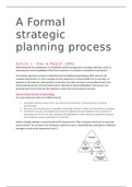 Summary Strategy & Organization articles week 4
