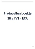 RCA; Protocollen boekje (testen) - Blok 2B