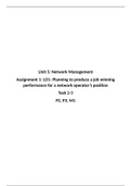 Unit 5: Managing Networks P2 P3 M1
