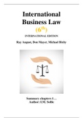 International Business Law Summary Ch1, 3, 4, 10 and 11