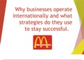 Why businesses operate internationally