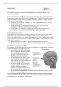 neuroscience of social behavior and emotional disorders: collegeaantekeningen 1 t/m 4
