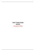 MC101 (Mass Communication in Society) - Unit 7 Study Guide for Quiz - Graded A - SEMO