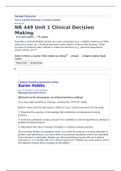 Evidence Based Practice|NR 449 Week 1 Discussion Clinical Decision Making