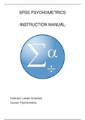 SPSS - Instruction Manual