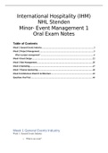 NHL Stenden Minor Event Management 1 Oral Exam Notes