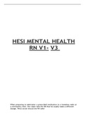 HESI MENTAL HEALTH RN V1- V3 