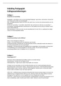 College aantekeningen Inleiding Pedagogiek (PABAP032) 