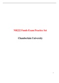 NR222 Funds Exam Practice Set / NR 222 Funds Exam Practice Set (Latest-2021): Health and Wellness: Chamberlain University |100% Correct Answers, Download to Score “A”|