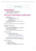 Samenvatting Audiologie en Logopedie: Klinische Audiologie door mevr. De Rijcke op Hogeschool Gent. 