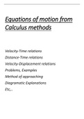 Equations of motion deriving in calculus methods 