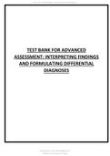 Latest Test Bank for  Advanced Assessment: Interpreting Findings and Formulating Differential Diagnoses, 4th Edition, Mary Jo Goolsby, Laurie Grubbs