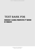 Sociology A Global Perspective 8th Edition by Ferrante Latest Test Bank