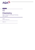 AS Chemistry Paper 2: Organic and Physical Chemistry Mark scheme 