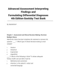 Test Bank Advanced Assessment Interpreting Findings and Formulating Differentia.