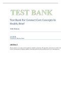 Revision Exams 2021;Test Bank for connect core concepts in health brief 16th edition