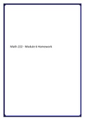 Math 222 - Module 6 Homework.